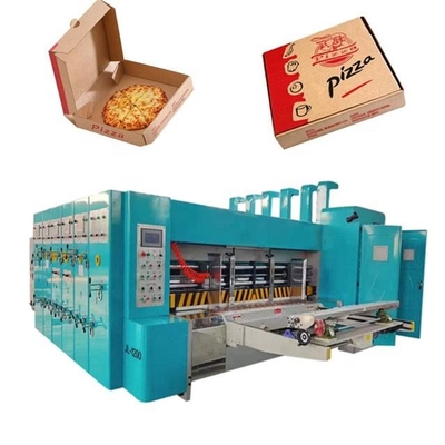 फ्लेक्सो प्रिंटिंग नालीदार कार्डबोर्ड बॉक्स मशीन पिज्जा बॉक्स बनाने के लिए स्वचालित